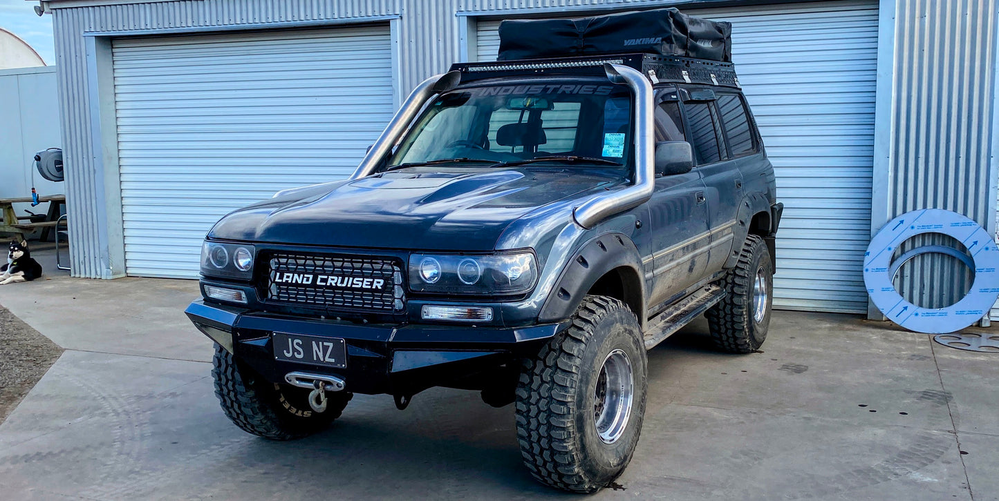80 Series Toyota Landcruiser Low Profile Aluminum Roof Rack.