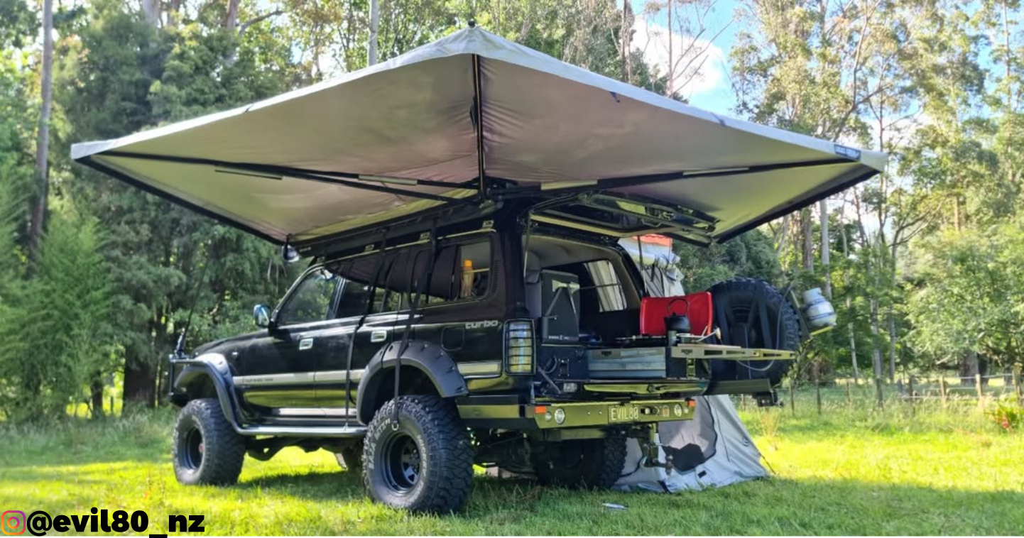 80 Series Toyota Landcruiser Low Profile Aluminum Roof Rack.