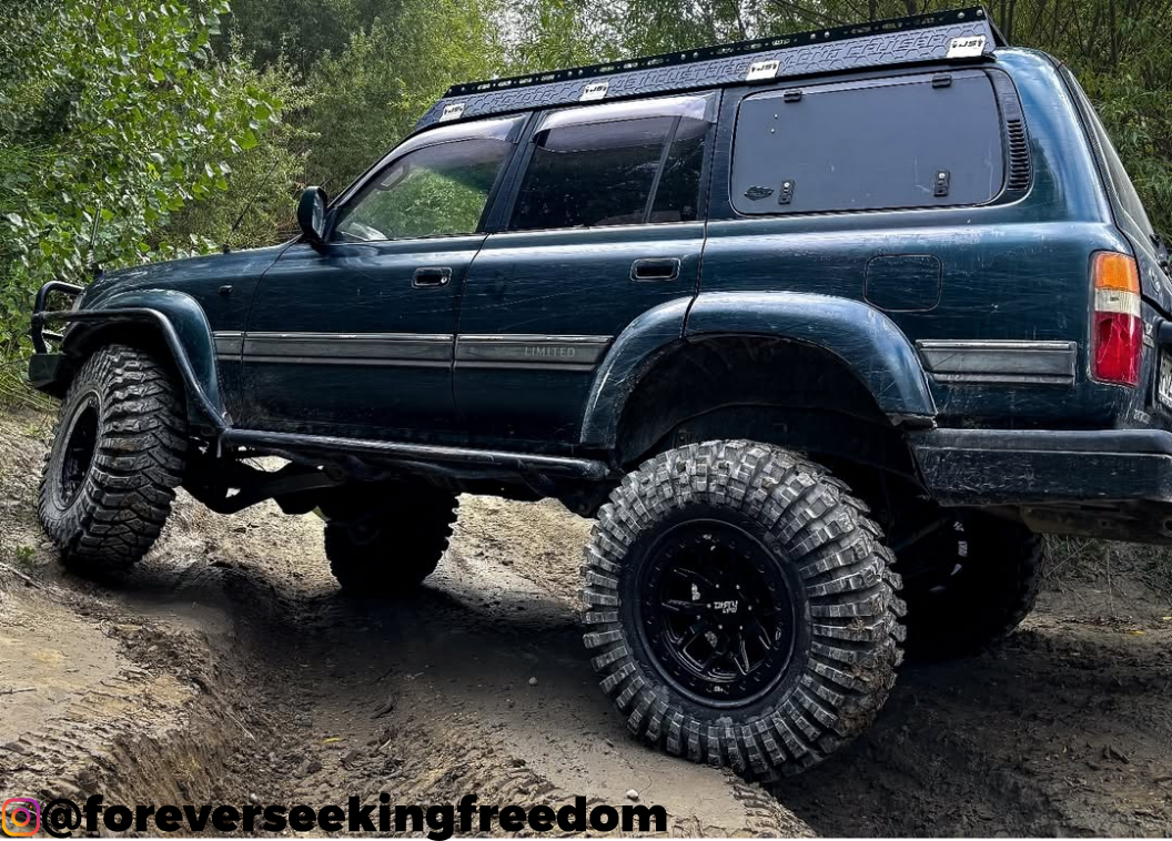 80 Series Toyota Landcruiser Low Profile Aluminum Roof Rack.