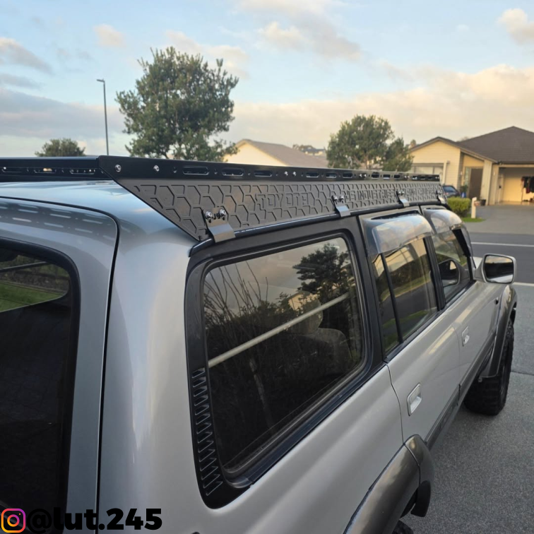 80 Series Toyota Landcruiser Low Profile Aluminum Roof Rack.