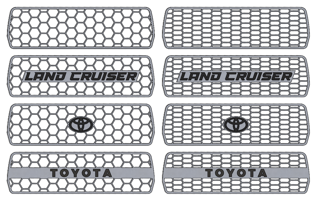 Custom Made 80 Series Landcruiser Aluminum Grill Inserts
